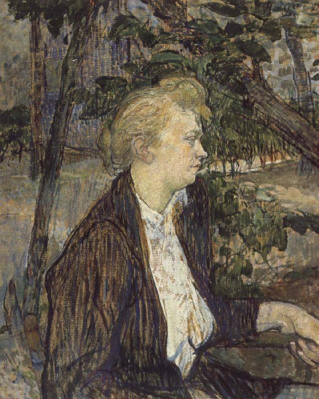 Henri de toulouse-lautrec Woman Seated in a Garden china oil painting image